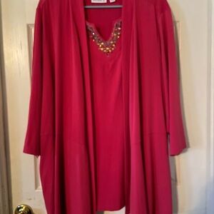 Susan Graver Hot Pink Scoop Neck Top